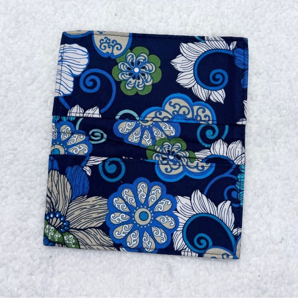 Vera Bradley Check Book Cover -Blue Beige Brown Turquoise